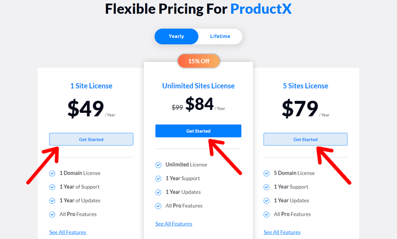Choose a ProductX Pricing Plan